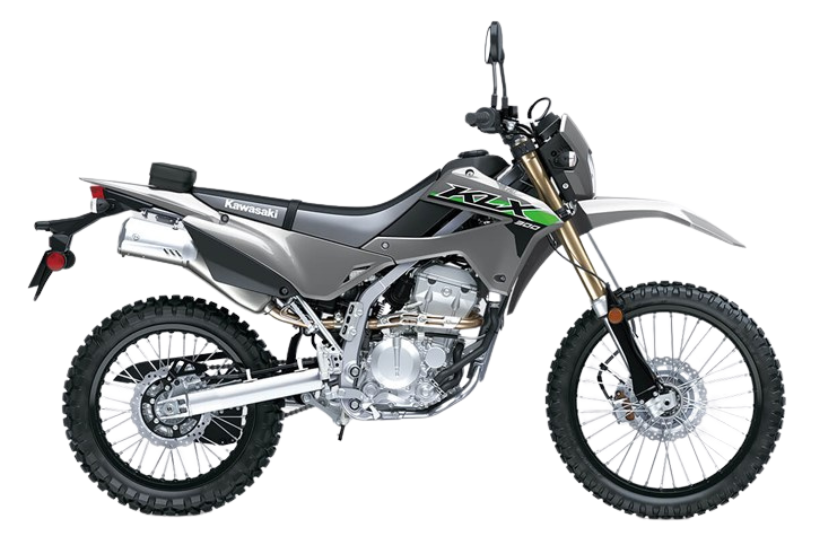 Kawasaki KLX300 dual-sport motorcycle: Ready for endless fun on paved roads, backroads, and trails.