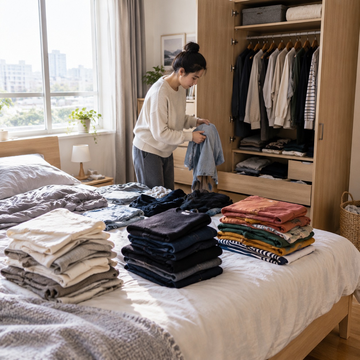 Como montar guarda-roupa cápsula na rotina de estudante: passo a passo real